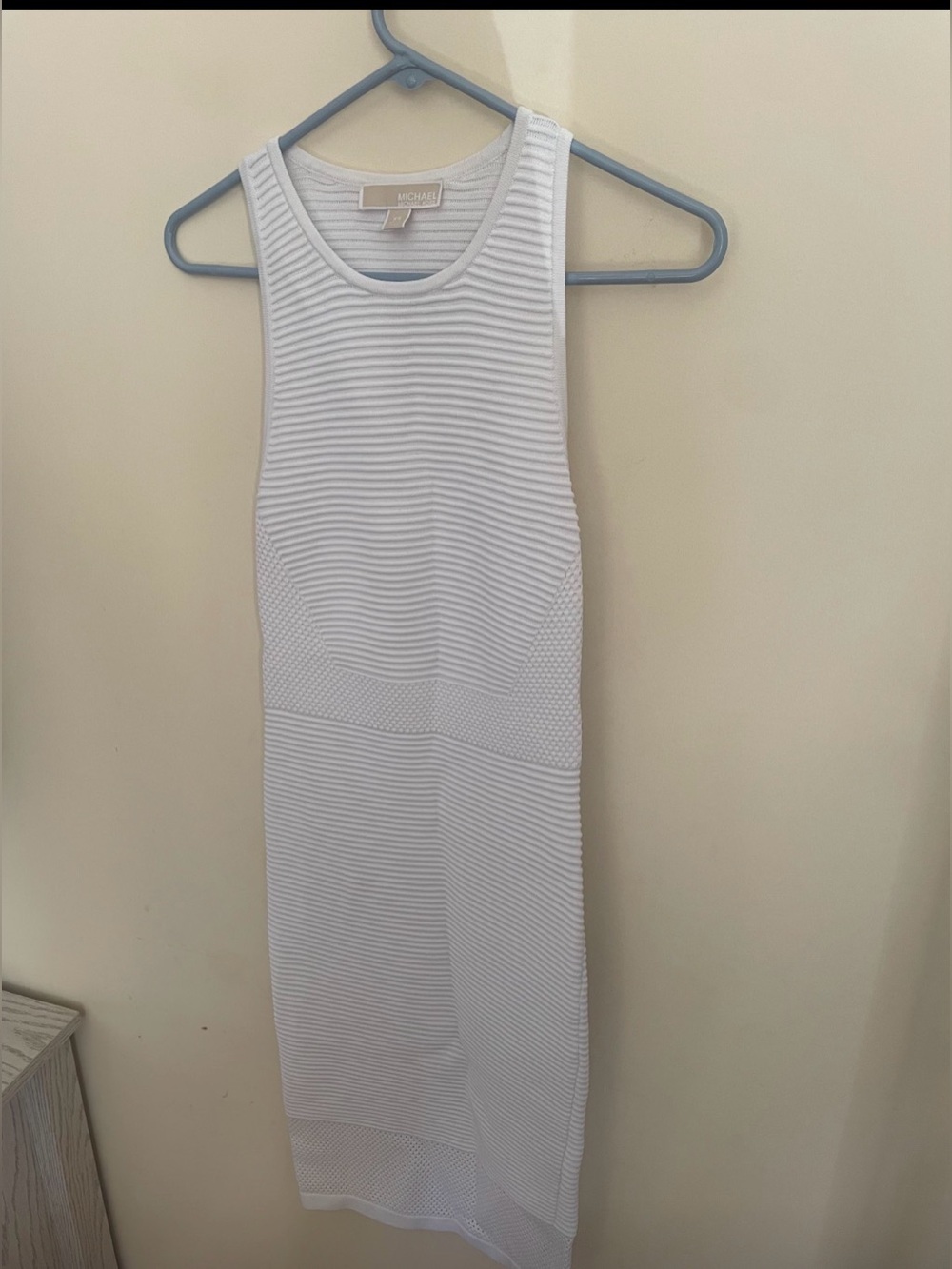 Michael by Michael Kors ribbed v neck sweater dress